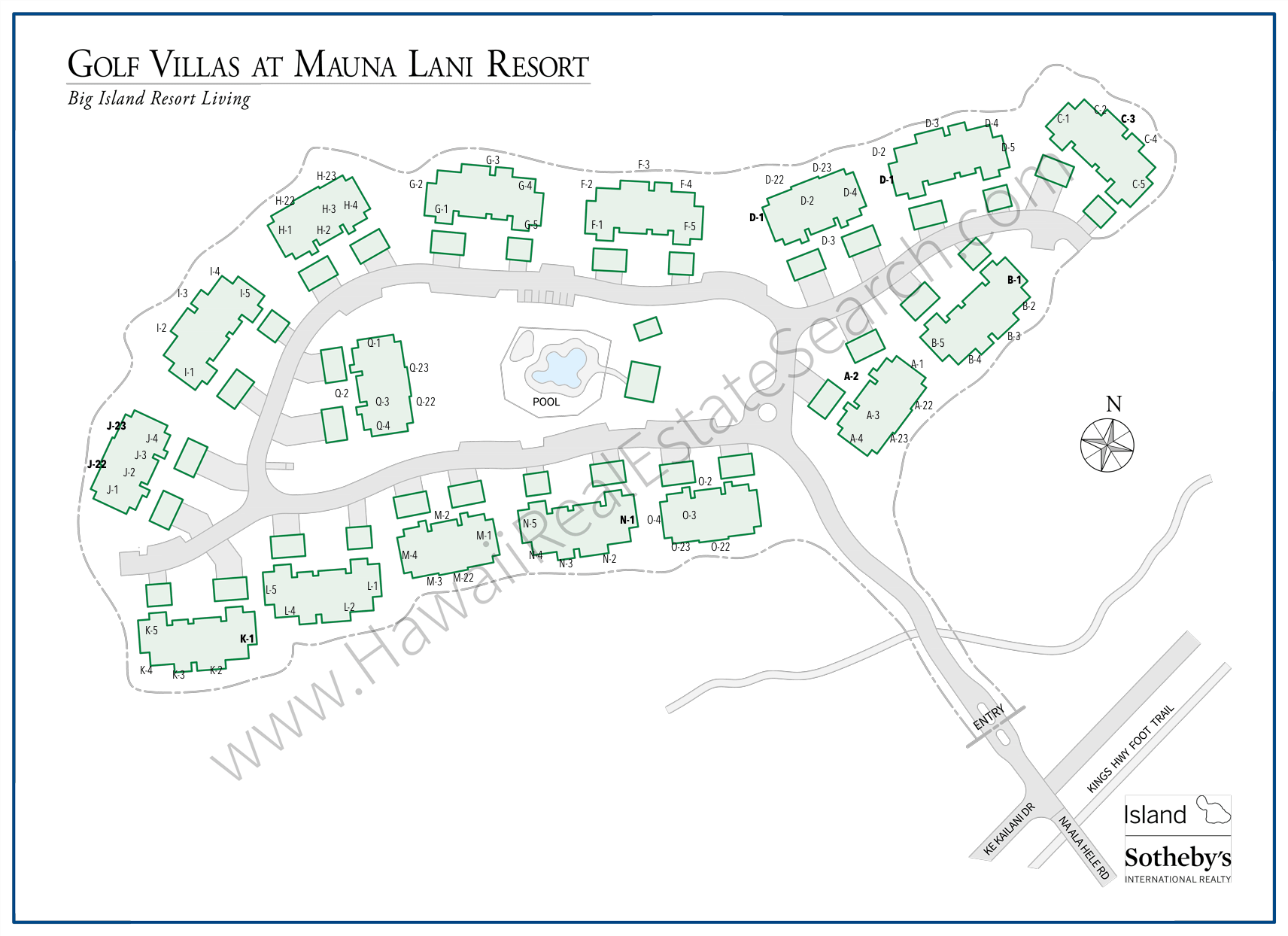 Golf Villas at Mauna Lani - DETAILED Map